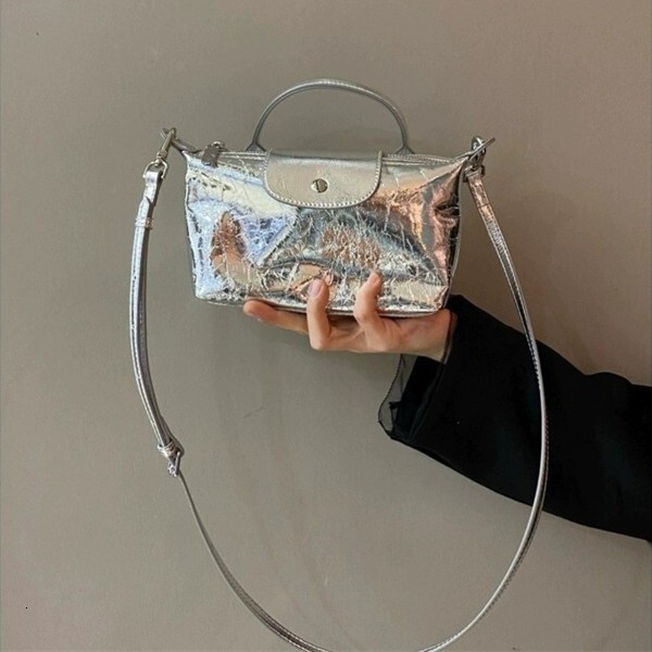 Dumpling Bag New Women s Shoulder Bag Fashionable Mobile Phone Bag New Silver Women s design Crossbody Bag Autumn New Designer Bag