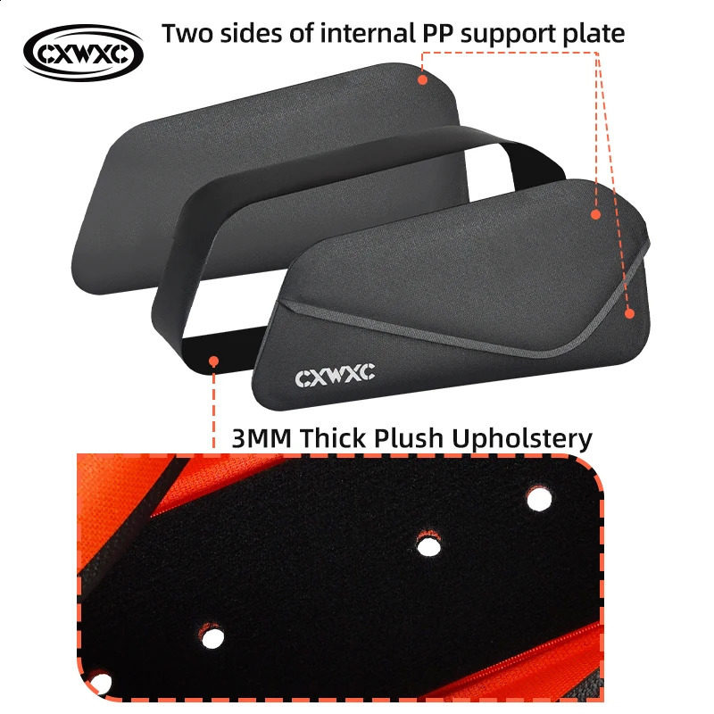 CXWXC Bicycle Magnetic Lid Top Tube Bag With Bolts Mounted Straps Two Way Install MTB Road Bike Waterproof Front Frame 250912