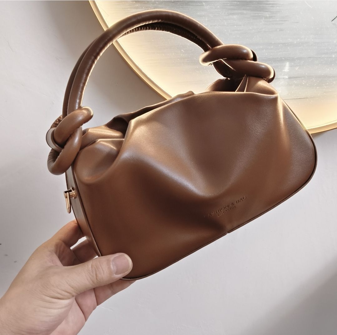 Women s Shoulder Bag Niche Handbag Wrinkled Small Bag Women design s Crossbody Bag Autumn New Designer Bag Pleated Cloud Bag Solid Color Simple Style