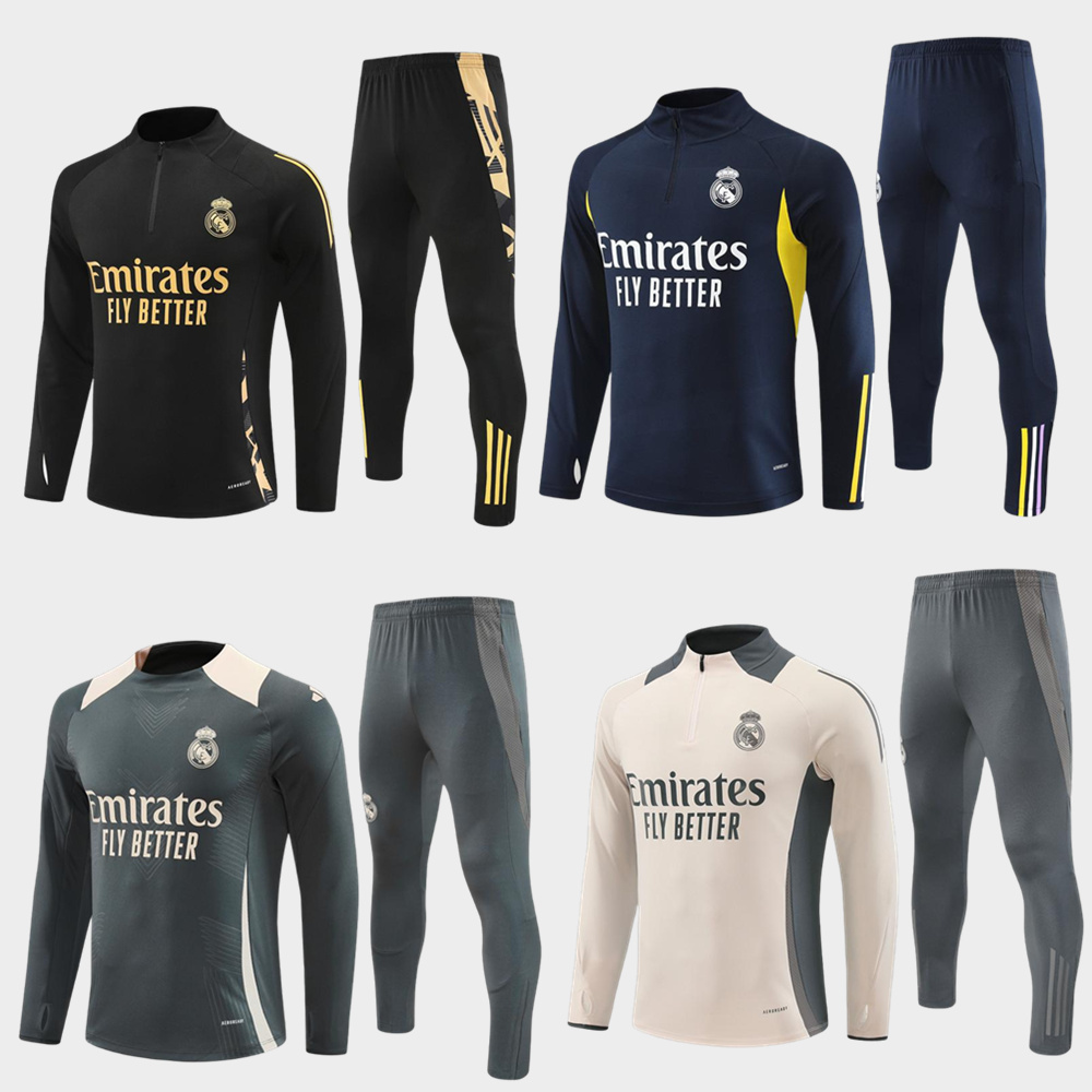 2025 2026 VINI JR BELLINGHAM Madrids tracksuit training suit 24/25/26 Long Sleeves men kids football sportswear chandal futbol survetement