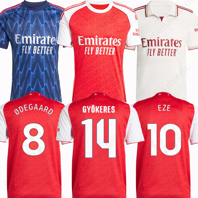 The Gunners jersey 2025 GYOKERES EZE football shirts 25 26 kids kit ODEGAARD SAKA HAVERTZ RICE MADUEKE soccer jerseys player version
