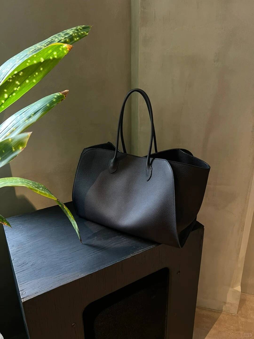 High Quality Marlo17 Tote Grainy Leather Shoulder Bag Soft Cowhide Casual Fashion HandBag Large Capacity