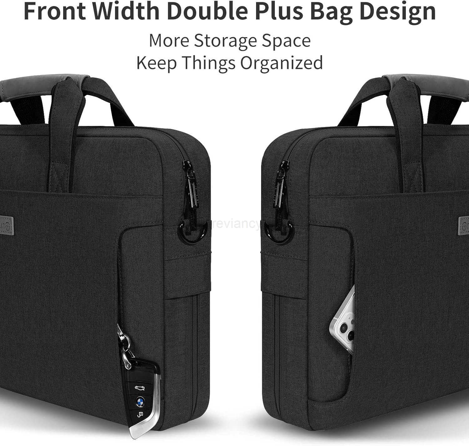 Laptop Shoulder Bag 1313314151541561617318 Inch LaptopTablet WaterRepellent Fabric Business for Men Women 1516 inch BlackW250914