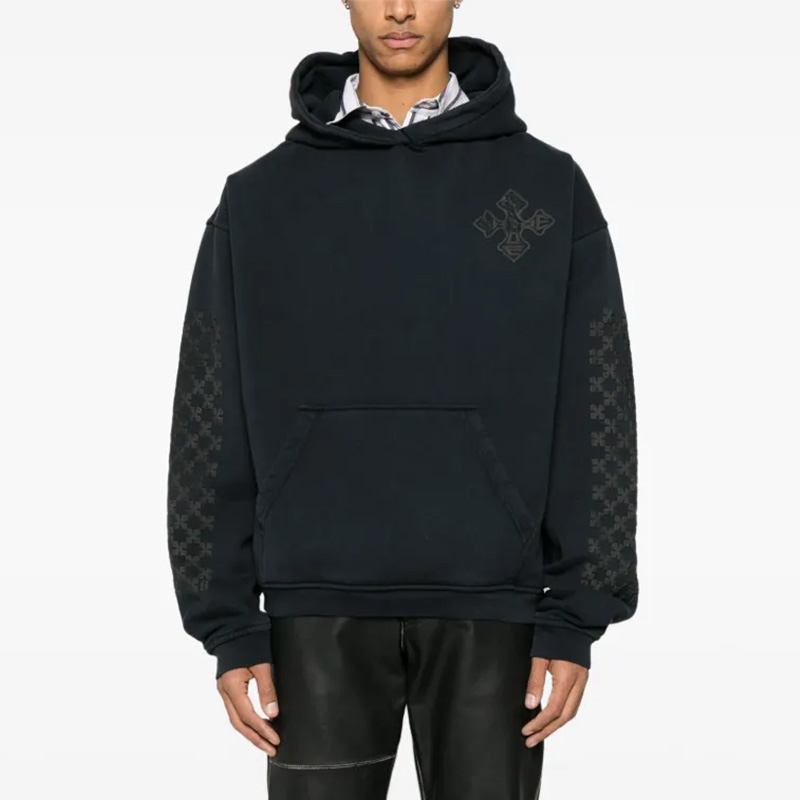 Men's Plus Size Hoodies & Sweatshirts Black Print Hoodie 26ss