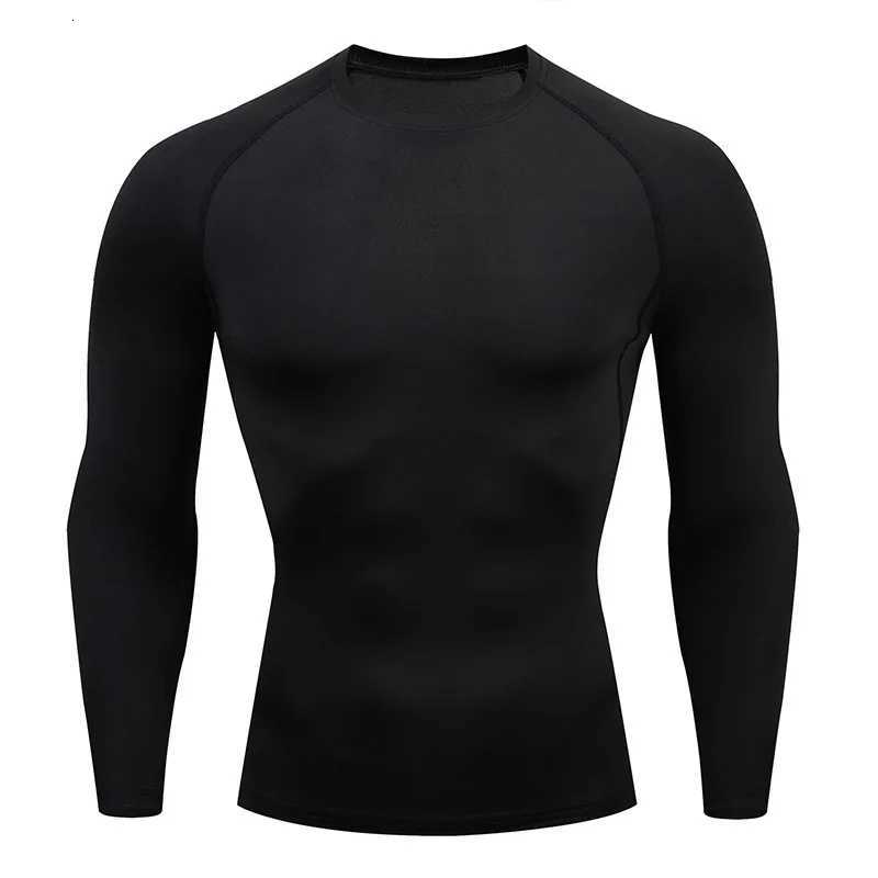 Men Long Sleeve Sport Tshirt Quick Dry Bodybuilding Running Shirt Compression Top Gym T Shirt Men Fitness Tight Rashgard TshirtXJ250915