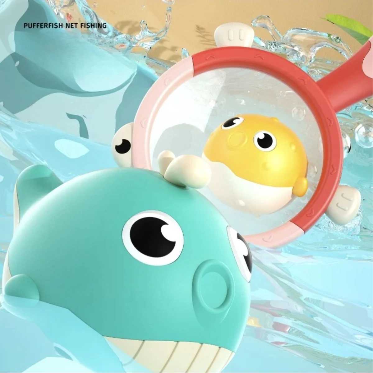 Children Taking A Shower Playing in The Water Bathroom Toys Glowing Animals Fishing Rods Magnetic Suction Catching Toys C250915