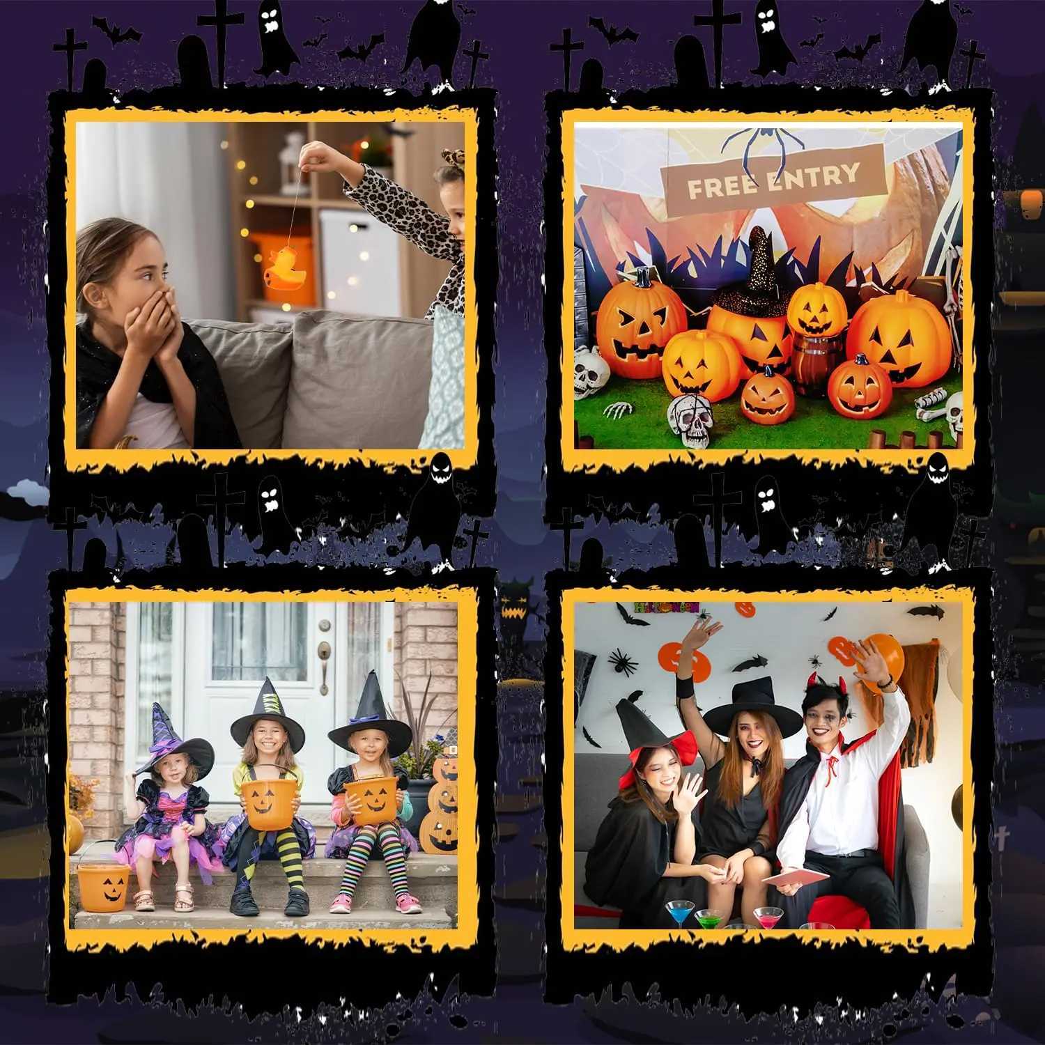 50100PCS Halloween Rubber Ducks Halloween Themed Rubber Ducks Funny Ducky Toy Decoration for Halloween Party Favors C250915