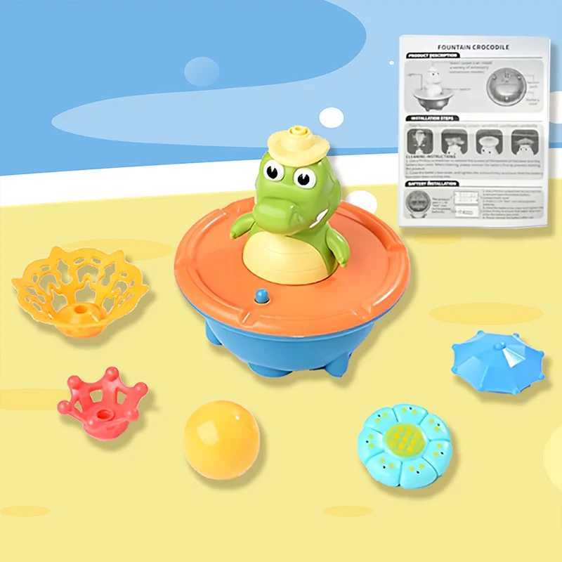 Funny Bath Reptile Toy For Kids With Replaceable Nozzles Waterproof Childrens Favorite Bathing Play C250915
