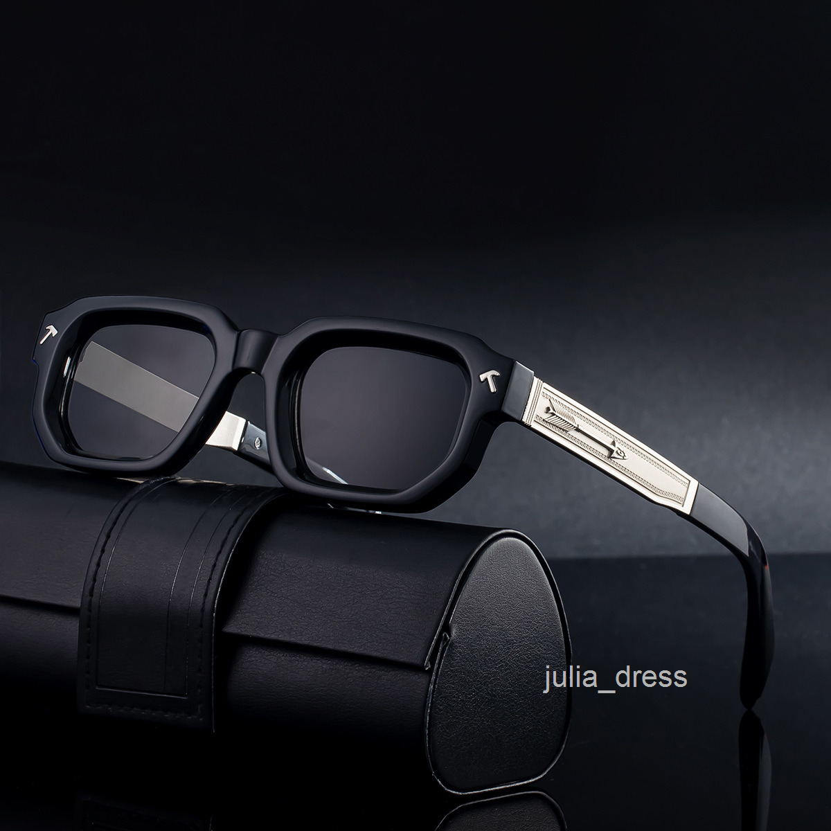 2025 New Square Small Frame Polarized Sunglasses for Men HighEnd Trendy Sun Protection Sunglasses for Men