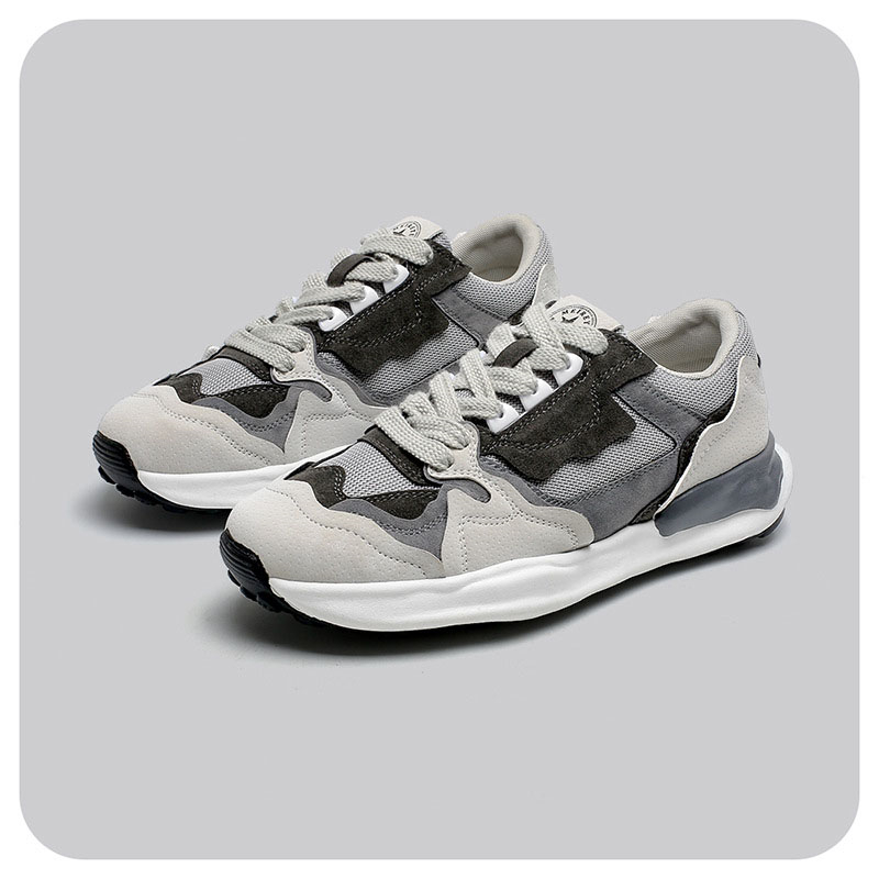 MeiReTu free shipping Running Shoes Classic Fashionable Breathable Thick Bottom Running Casual Sports Mens Shoes Black Grey Sports sneakers