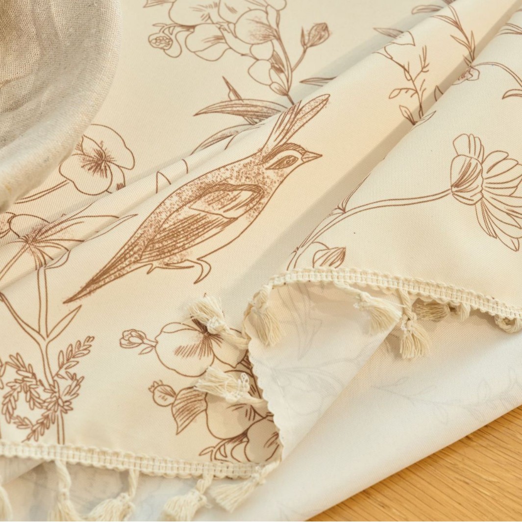 Tablecloth rectangular waterproof printed tassel tablecloth living room coffee table cover dustproof M29L01