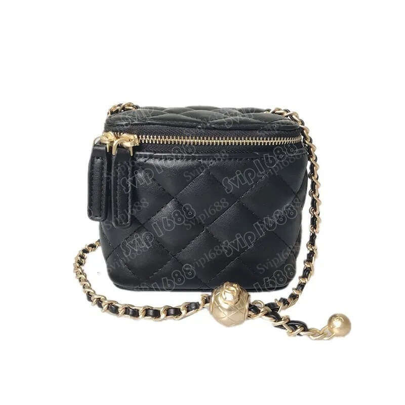 Shoulder Bags Designers Bag Women Bags Handbags Cosmetic Single mall gold ball makeup bag diamond check chain box Womens Bags Boutique Small Square Bag Crossbod