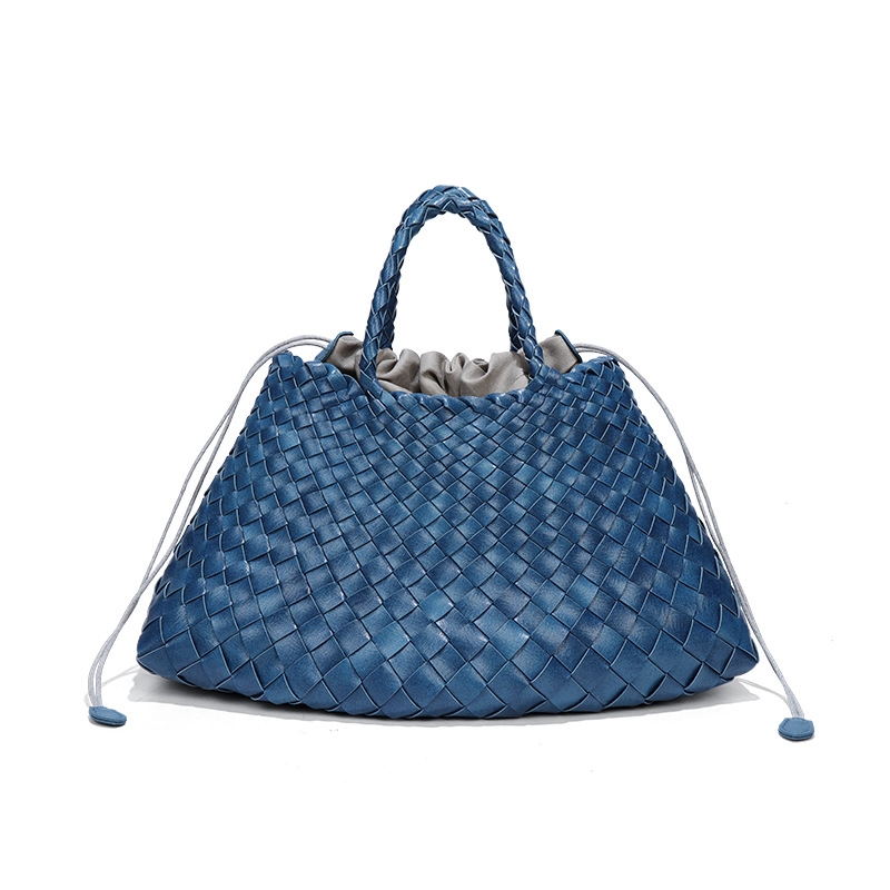 2025 New Vintage Large Capacity Handheld Women's Hand Woven Mother And Child Commuter Business Single Shoulder Tote Bag fashion Designer