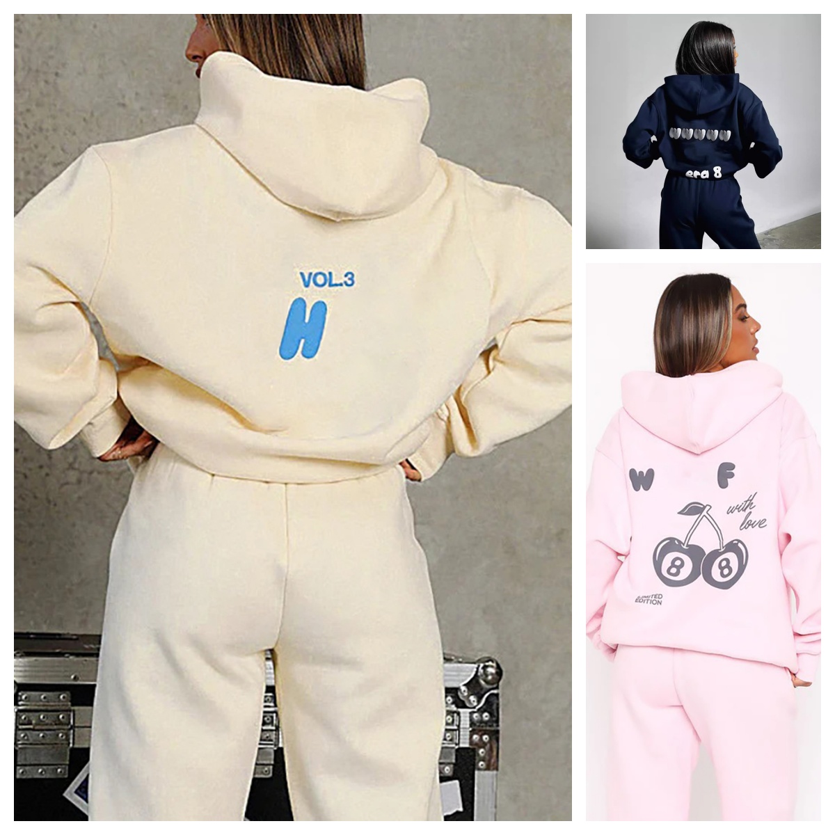 whitefoxhoodie designer tracksuit women hoodie sets 2 piece set woman clothing spring autumn fashion casual sweatshirt sweatpants s--3xl