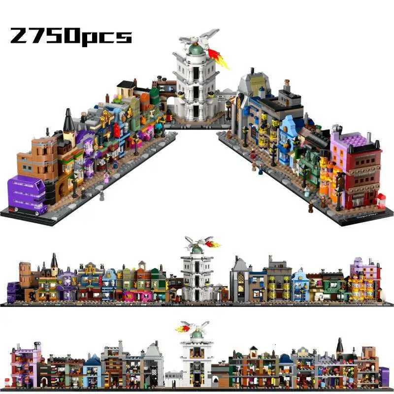 NEW 2750pcs Classic Alley Shop Street View building block Architecture Home Decoration Assembly Diagon Alley For Christmas Gifts Z250915