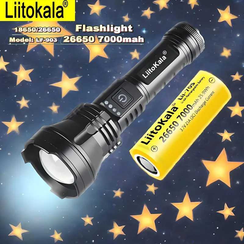 LiitoKala LF903 Portable Flashlight 26550 Household Outdoor Camping Glare Light Compact Handheld Torch for Emergency Use C250915