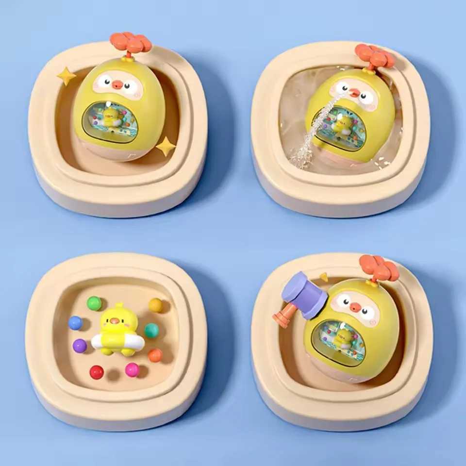 Duck Bath Toys Tumbler Bathroom Gadgets Bathtub Water Amusement Shower Bathing Toy for Toddler 6 To 12 Months Gift C250915