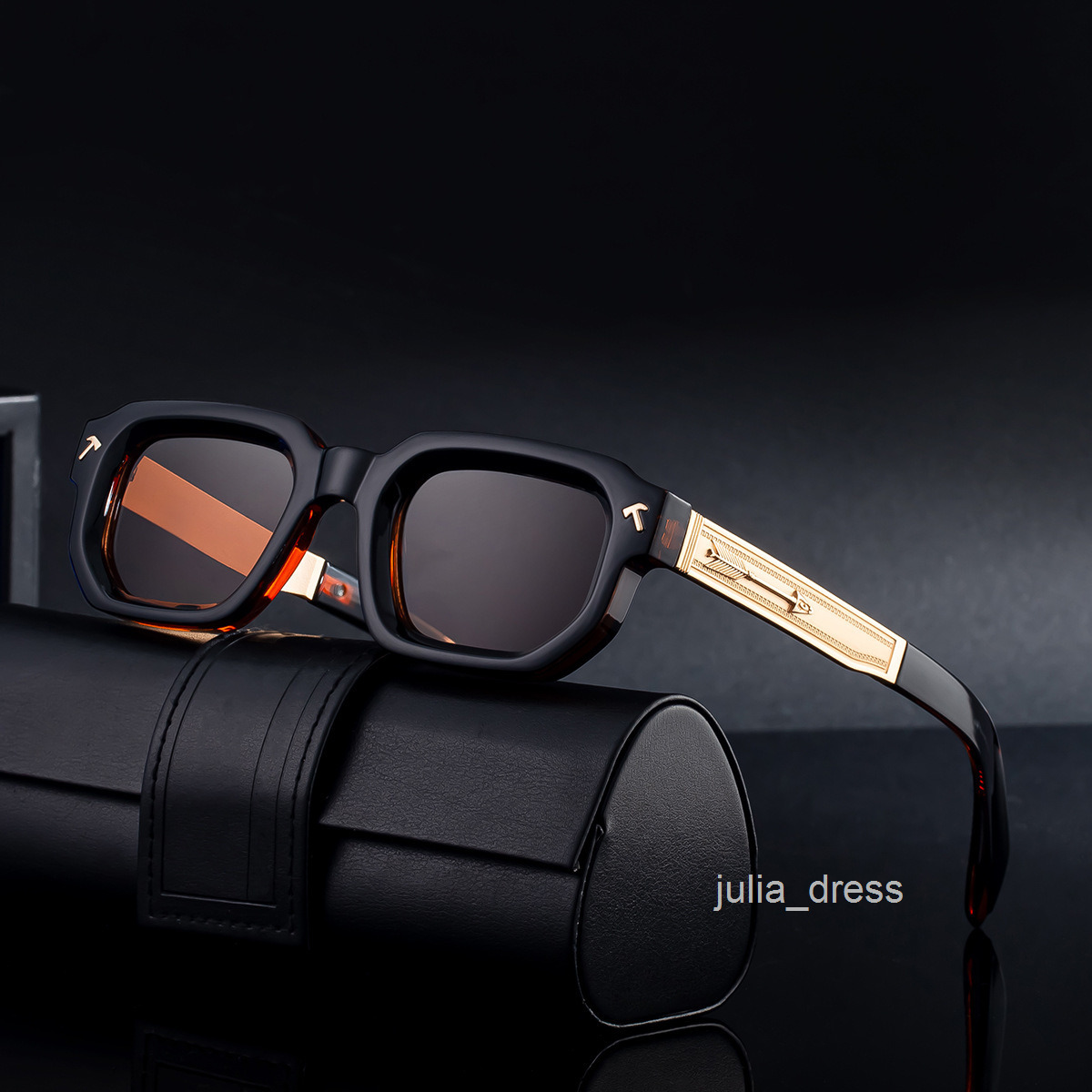 2025 New Square Small Frame Polarized Sunglasses for Men HighEnd Trendy Sun Protection Sunglasses for Men