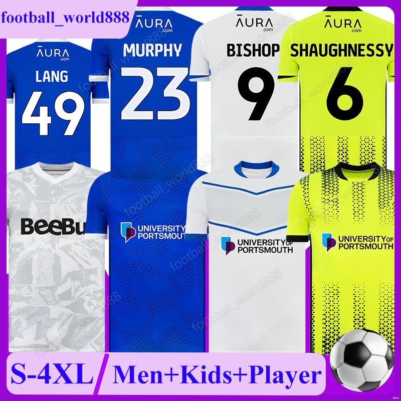 4XL Portsmouths F.C. 25 26 Soccer Jerseys MURPHY SEGECIC BISHOP LANG 2025 Football Shirts CHAPLIN BIANCHINI SWIFT football kits DOZZELL SCHMID Men Kids Kit Socks Sets