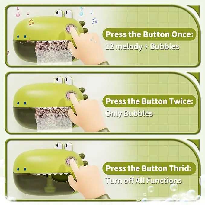 Dinosaur Automatic Bubble Machine Bath Toys for ToddlersBlows Bubbles and Plays 12 SongsSingAlong Christmas birthday gift C250915