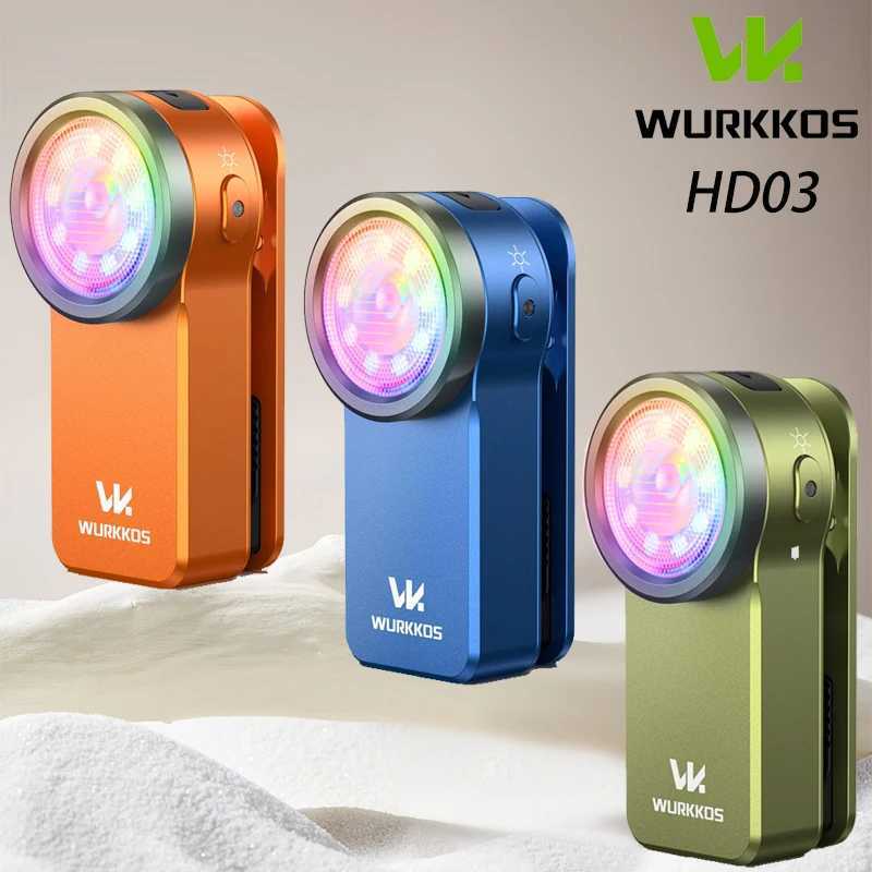 Wurkkos HD03 680LM USB C Rechargeable Pocket Flashlight Spot and Flood Portable EDC RGB Torch with Magnet Clip Light for Cycling C250915