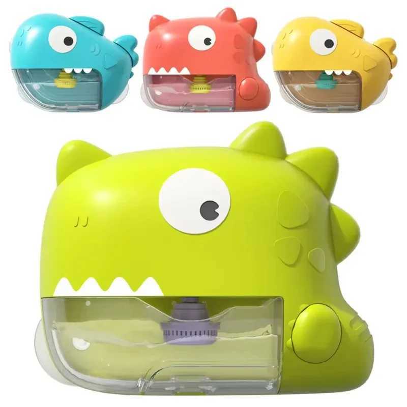 Electric Summer Bathtub Blower Foam Machine Musical Soap Bubble Machine for Kids Bubble Dinosaur Suction Cup Hanging Bath Toys C250915