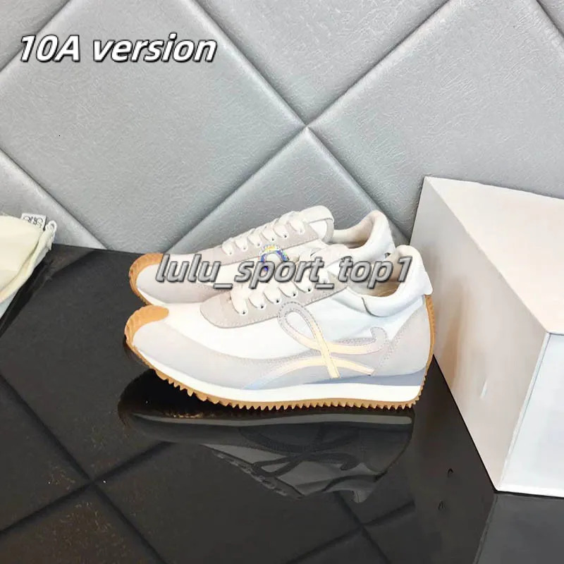 2025 10A lowev flow runner sneakers designer mens womens casual shoes in nylon suede sneaker upper fashion sport loevee c47