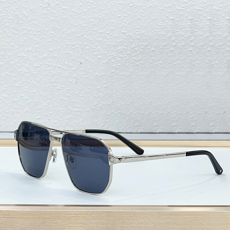 Luxury designer sunglasses men fashion business style 0424S electroplated metal top sunglasses-heavy screw inlay glasses