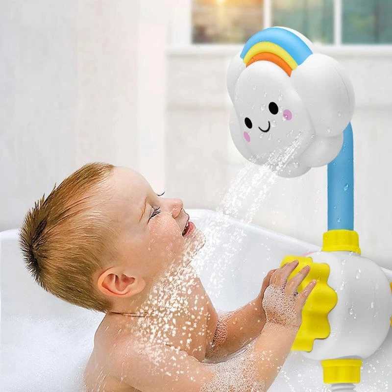 Kids Bath Toy Splashes Water Sprinkler Game with Cloud Model Bathroom Faucet C250915