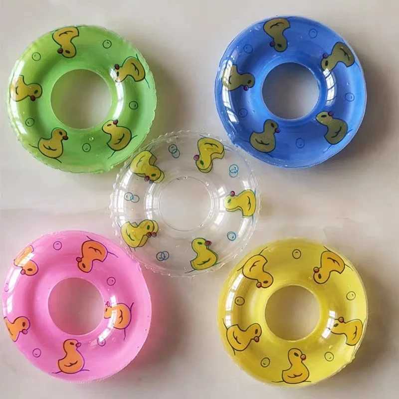 Summer Mini Swimming Circle Toy Babby Kids Funny Swimming Doll Pool Float Ring Toys Floating Rubber Bath Pool Inflatable Toy C250915