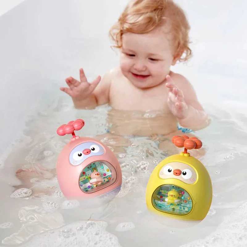 Summer Bath Toys Cartoon Cute Duck Baby Bath Toy Press Water Gun Cultivate Color Skill Shower Toys For Baby Bathing Playing C250915