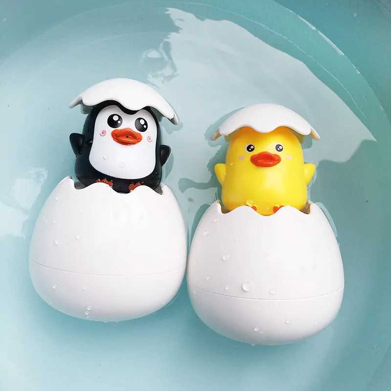 Baby Bathing Toy Kids Cute Duck Penguin Egg Water Spray Sprinkler Bathroom Sprinkling Shower Swimming Water Toys For Kids Gift C250915