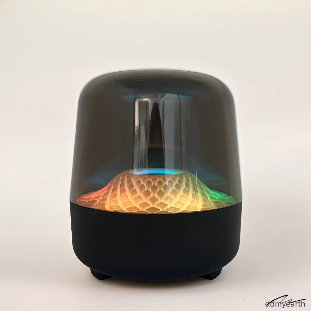 Sound Box Bluetooth Subwoofer Colorful Glass Home High Volume Wireless Computer Audience RGB LED Desktop Portable Speaker Festival New Year Gift ddmyE