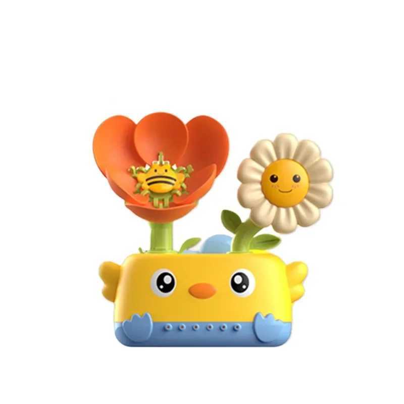 Childrens bath toy watering flowers rotating fun water play bath toy bathroom spraying water shower Y250915