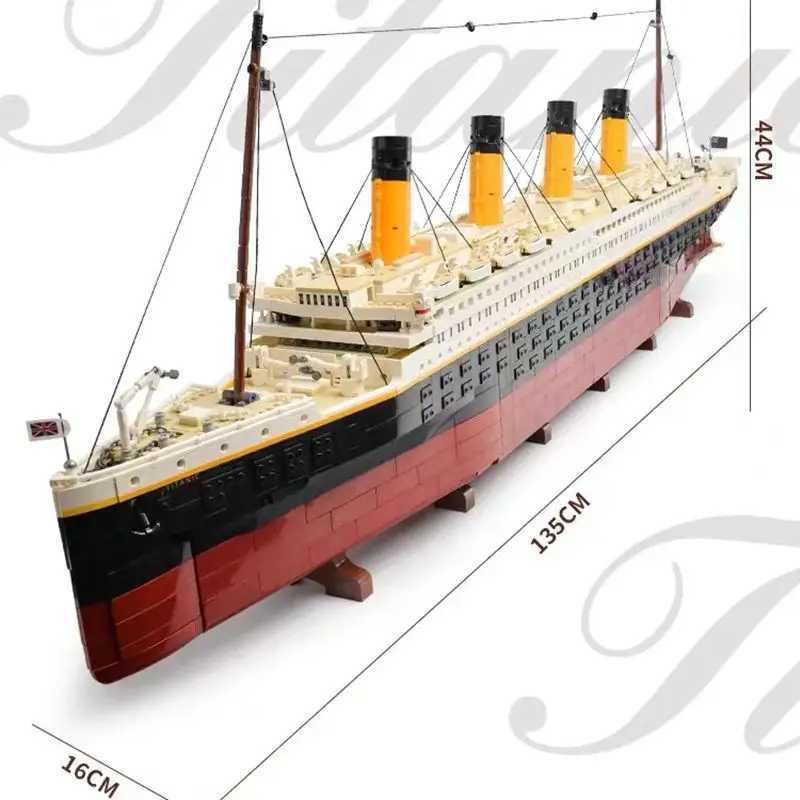 GSF 9090PCS Titanic Giant Cruise Ship Model Ship Building Blocks Adult Difficult Set Assembling Toys Boys and Girls Birthday Z250915