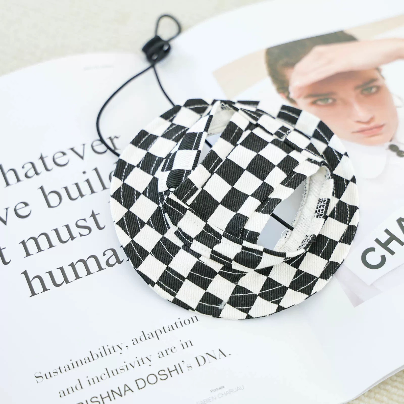 Doll Cat Fisherman Hat & Sun Hat: Summer Sun - protection Hat with Ear - exposing Design for Dogs, Denim Hat