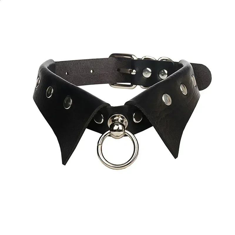 Punk PU Leather Chocker Necklaces for Women Hip Hop Rock Chain Heart Pentagram Rivet Necklace Creative Party Jewelry Accessories 250912