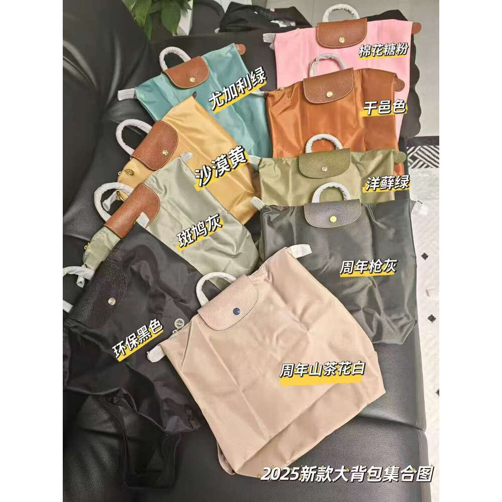 2025 New Upgraded Nylon Backpack Large Capacity Lightweight Foldable Double Shoulder Waterproof Casual Travel Dumpling Bag