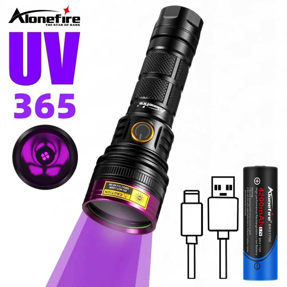 20W 365nm Ultraviolet Blacklight Flashlight Rechargeable UV Torch Invisible Ink Torch Pet Stains Hunting Marker Check SV18 C250915