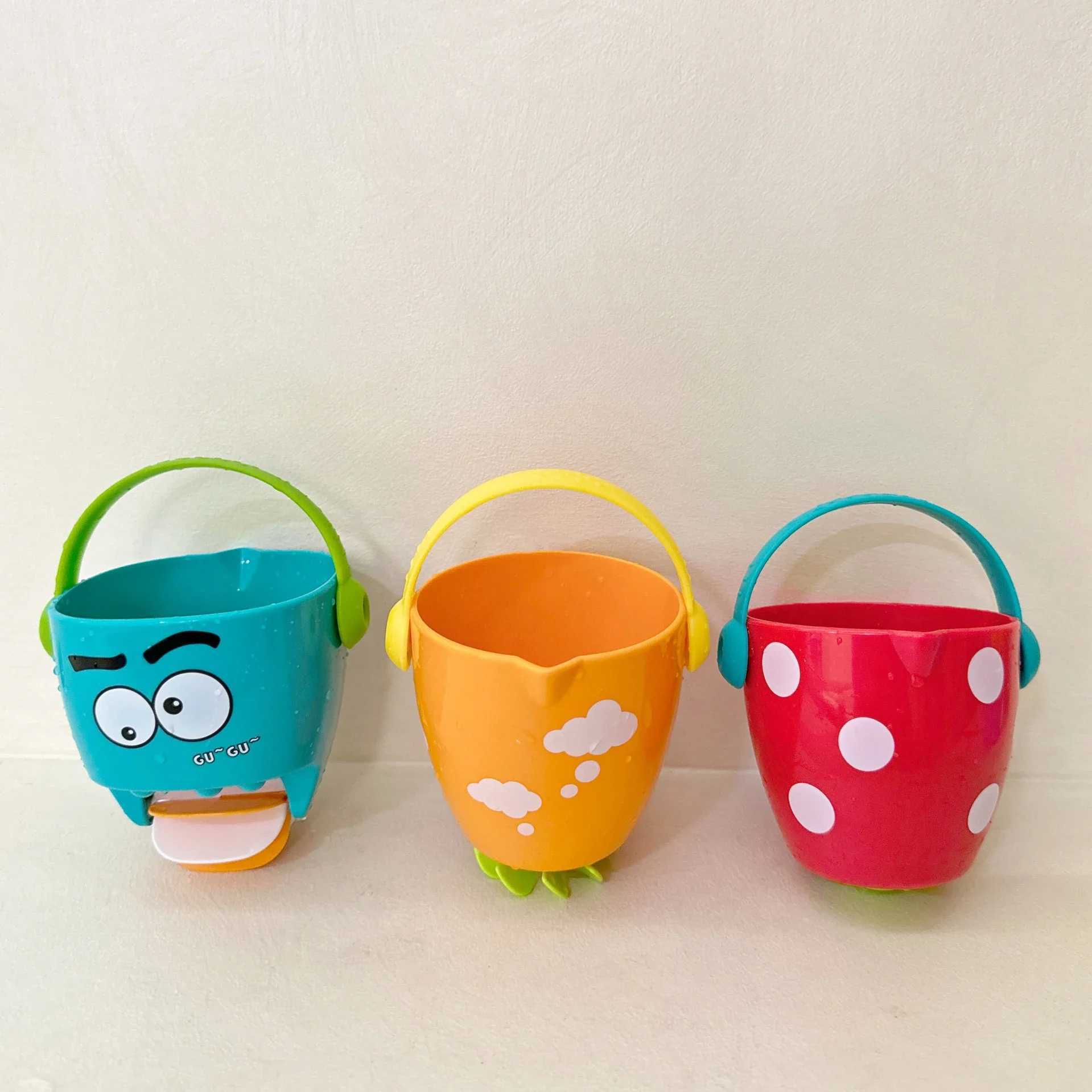 Baby Shower Bath Toys Baby Bathroom Bathtub Mini Leaky Bucket Beach Toys Sprinkling Shower Play Water Cups Gifts For Toddler C250915
