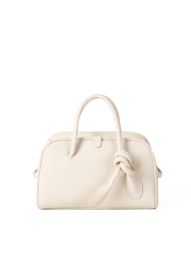 High-End 2025 New Large-Capacity Boston Bag Korean-Style Niche Design Lychee Pattern Relaxed Style Handbag For Women