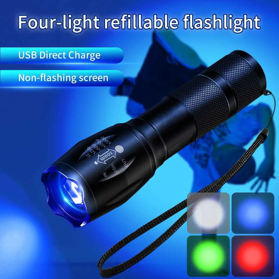 LED Aluminum Flashlight Outdoor Adventure Sports Emergency Flashlight Premium Black Color Changeable Light Compact and Portable C250915