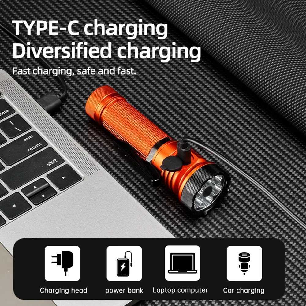 7xLED High Bright White Red Green Blue UV Light Multipurpose Magnet Flashlight Outdoor Hiking Travel Camping Work Lighting Torch C250915