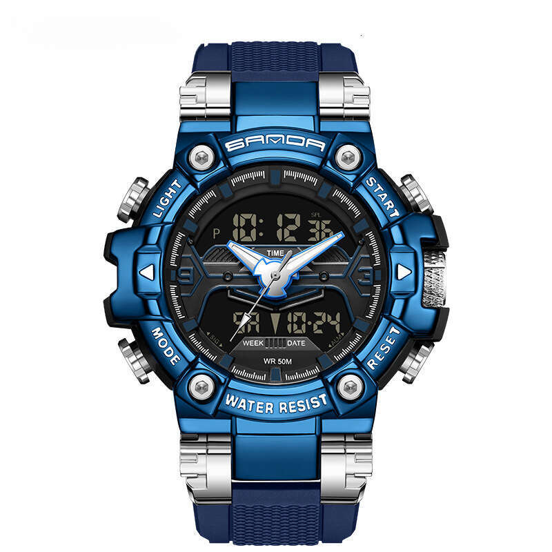 DHwatches Electronic Multi-Functional Fashion Trend Cool Luminous Waterproof Alarm Clock Men's Watch