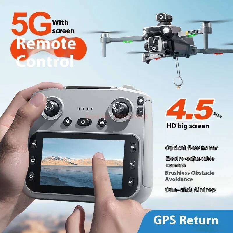 Hot Selling K19 Max Brushless Motor Image Transmission Aircraft Aerial Photography With Screen Control Gps Four-Axis Drone