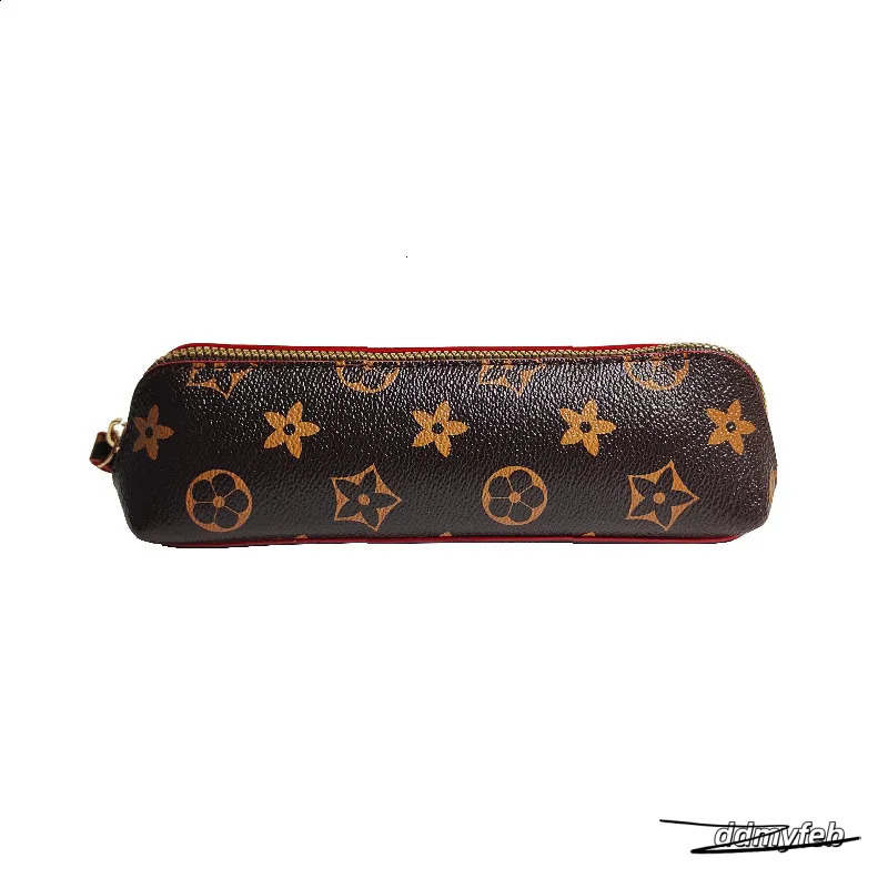 Wholesale Simple Printed Pattern Brown Classic Vintage Leather Case Large Capacity Pencil Bag Bun Style 250818 ddmyFeb