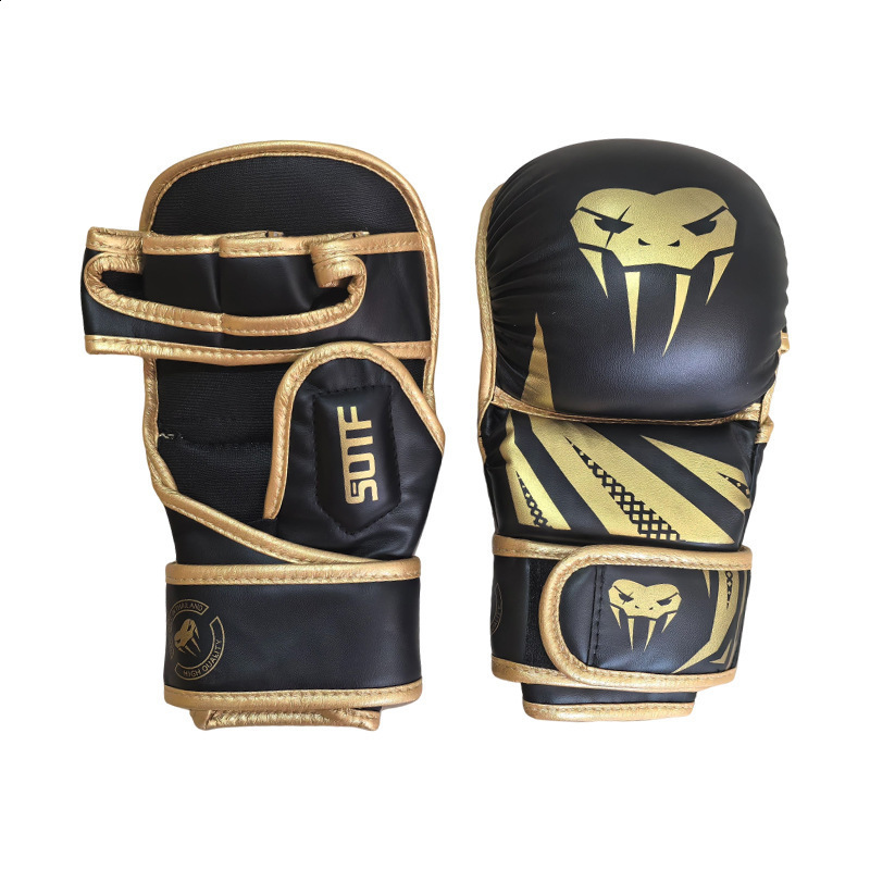 Professional MMA Half-Finger Boxing Gloves Thickened Sanda Muay Thai Fighting Training Gloves Boxing Training Accessories 240710
