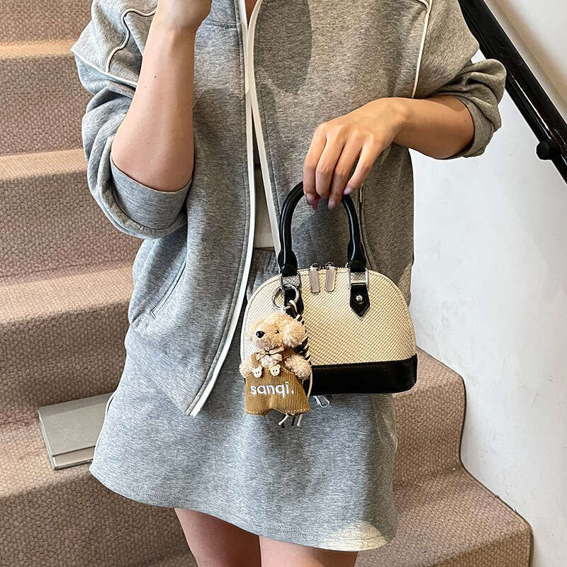 Designer Bag Luxury Bag DH Essentials Spring European American Retro Style PU Shoulder Bag Shell - Shaped Bowling Bags Women