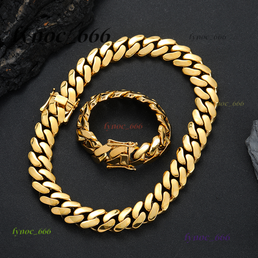 22MM Brass Cuban Chain Necklace Men Hip Hop Jewelry Chunky Cuban Link