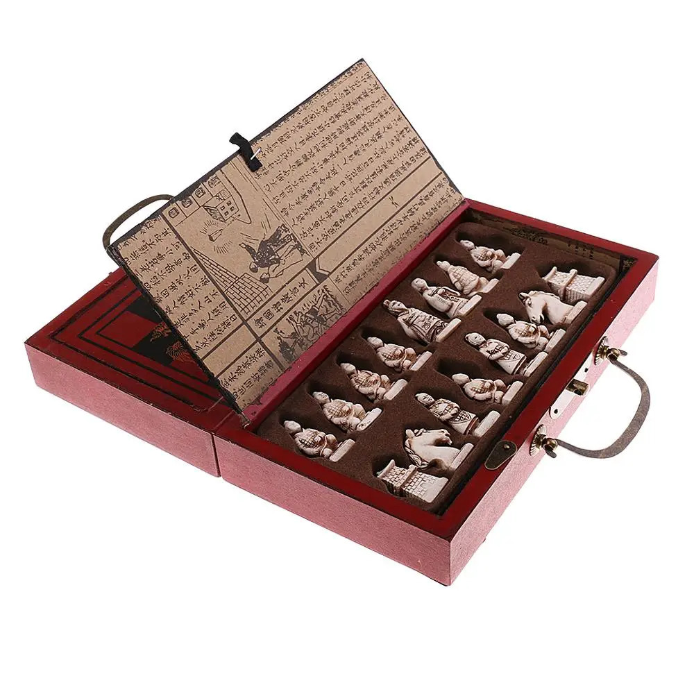 Wooden Antique Chinese Chess Pieces Set Board Game Family Leisure Toys Chinese Chess 250915